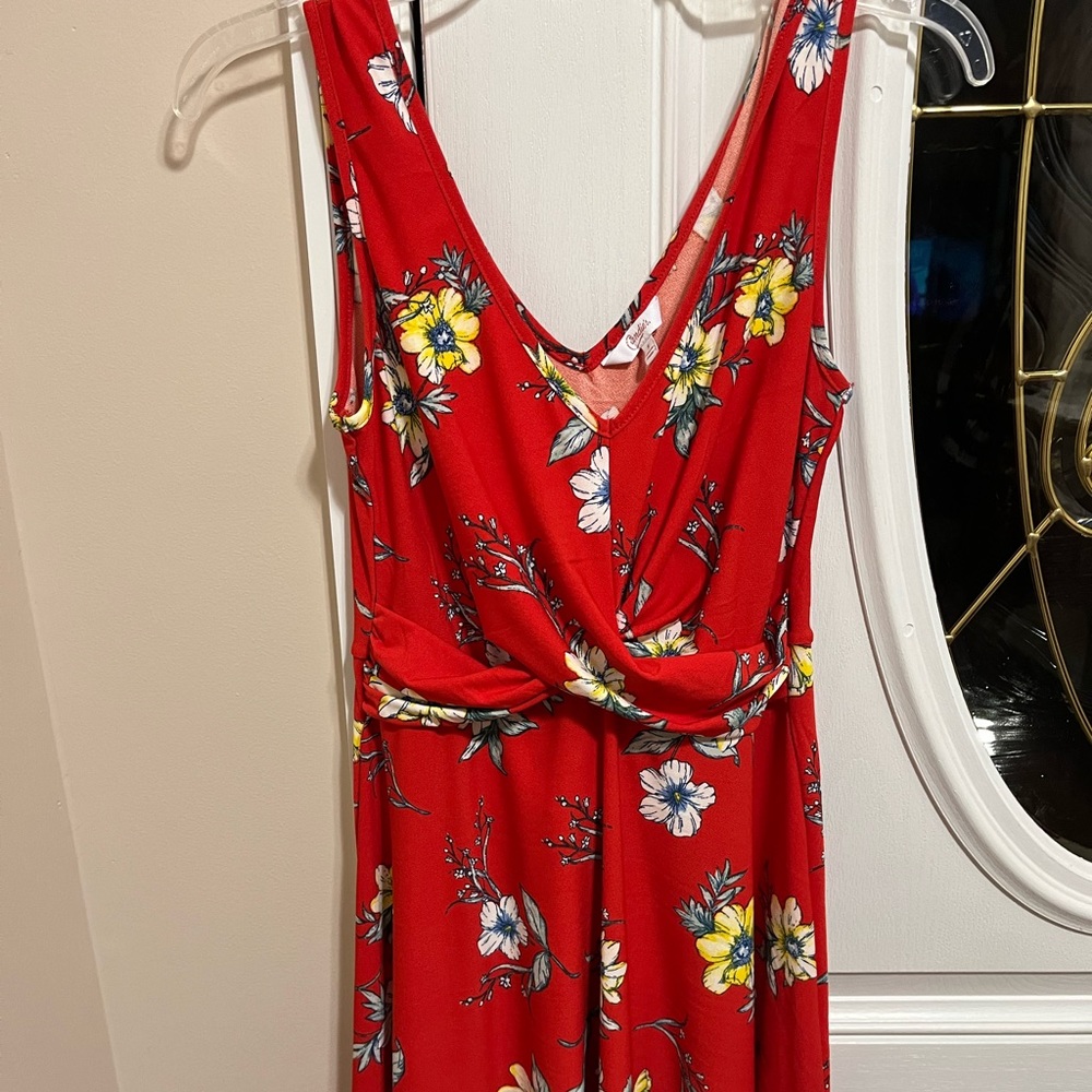 Candies Red Floral Size Junior Small Dress